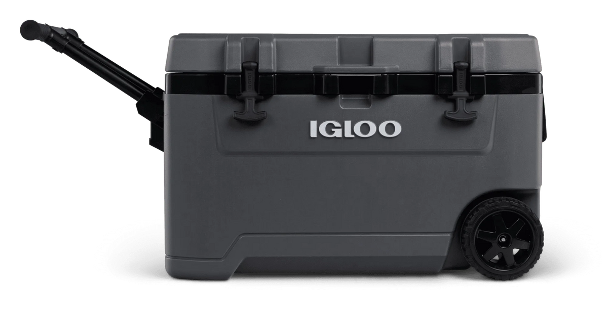 Igloo Overland 72 Quart Ice Chest Cooler with Wheels, Gray (31 x 18 x18)
