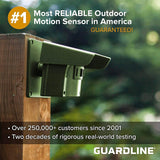 Guardline Wireless Driveway Alarm – 4 Motion Detector Alarm Sensors & 1 Receiver, 1/4 Mile Range, Weatherproof Outdoor Security Alert System for Home & Property