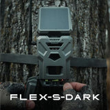 SPYPOINT Flex-S-Dark Solar Cellular Trail Camera ?C Built-in Solar Panel, 40MP Photos, 1080p Videos + Sound, No-Glow Game Camera, Night Vision, Motion Activated Trail Cam