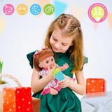 Baby Doll Toys Set, 14 Doll Toys, 25Pcs Dolls Care Toy Playset, Toddlers Toy Doll Set Incl Cradle Crib, High Chair, Milk Bottle, Pacifier, Diaper, Baby Gift for Age 3 4 5 6+ Years Old Girls Boys