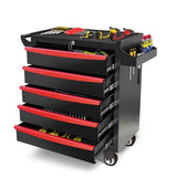 Rolling Tool Chest, Metal Tool Box with 5 Drawers, Lockable Garage Storage Cabinets Sliding Tool Drawer Cart on Wheels Toolbox Organization Workbench for Workshop Warehouse Repair Shop