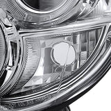 SPEC-D TUNING Dual Halo LED Projector Headlights Glossy Black Housing Smoke Lens Compatible with 2002-2003 Subaru Impreza, Left + Right Pair Headlamps Assembly