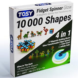 TOSY Magnet Fidget Spinner Mini – 8 Blocks, 3 in 1 Toy: Transformable Fidget Spinner, Infinity Cube, 2×2 Puzzle Cube, Stress Relief, STEM Magnet Tiles Birthday Gift for Kids/Boys/Girls/Adults, 4-Pack