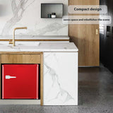 Auseo Mini Upright Freezer Compact Refrigerators??1.2Cu.ft Small Stand up Freezer for Home Office, Red