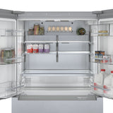 Bosch – 800 Series 20.5 Cu. Ft. 4-Door French Door Counter-Depth Smart Refrigerator – Stainless steel
