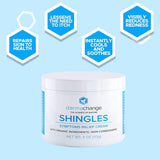 Natural Shingles Treatment and Relief Cream – with Manuka Honey – Shingle Nerve Pain Ointment – Natural Moisturizer for Face and Body – Stops Shingle Breakouts, Burning, Scar, Itchy Dry Skin (8oz)