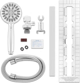 Waterpik Slide Rail Hand Held Shower Head Chrome Height Select with PowerPulse Therapeutic Massage Spray, SRXPP-763ME