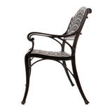 Patio Sense Cast Aluminum Patio Bench, Antique Bronze