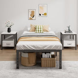 Metal Bed Frame Full Size – 14 Inch Heavy-Duty Full Platform Bed Frame No Box Spring Needed, Easy Assembly, Noise-Free, Sturdy Mattress Foundation, Underbed Storage Space