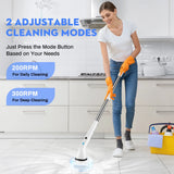 VAVSEA Electric Spin Scrubber,Cleaning Brush for Bathroom,1.5H 300RPM Shower Scrubber Kit for Floor Tile Bathtub,51 inch