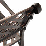Patio Sense Cast Aluminum Patio Bench, Antique Bronze