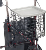 Drive Medical 10289RD Deluxe Foldable Rollator Walker, Black/Red