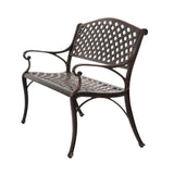Patio Sense Cast Aluminum Patio Bench, Antique Bronze