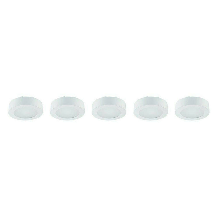Commercial Electric 5-Light LED White AC Puck Light Kit