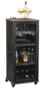 Howard Miller 547915 Brayton Wine & Bar Cabinet Door Organizer Trays, Brown, Small