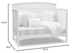Delta Children Archer Solid Panel 4-in-1 Convertible Baby Crib – Greenguard Gold Certified, Bianca White
