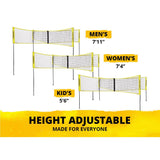 Crossnet 4 Way Adjustable Volleyball Net and Volleyball Game Set (Open Box)