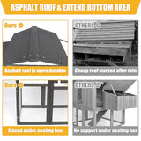 Chicken Coop and Run, Two Story Rabbit Hutch Indoor Outdoor, Wooden Hen House with Nesting Box Rabbit Cage, Ramp, Deep No Leak Pull Out Tray, for Chick, Bunny(Black)