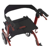 Drive Medical Nitro Euro Style Rollator Walker (Red)