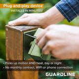 Guardline Wireless Driveway Alarm – 4 Motion Detector Alarm Sensors & 1 Receiver, 1/4 Mile Range, Weatherproof Outdoor Security Alert System for Home & Property