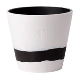 Wedgwood Burlington 6×22 Pot, Black u0026 White