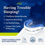 VitalSleep Anti-Snoring Mouthpiece + Sleep Mask, Custom Adjustable Jaw Positioning, USA Made & FDA Cleared Snoring Solution, BPA-Free, Comfortable Fit