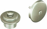 Moen T90331BN Push-N-Lock Tub and Shower Drain Kit with 1.5 Inch Threads, Brushed Nickel
