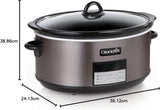 Crock-Pot Large 8-Quart Programmable Slow Cooker with Auto Warm Setting Black Stainless Steel