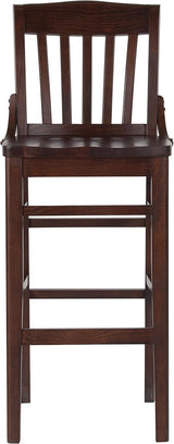 Flash Furniture HERCULES Series School House Back Walnut Wood Restaurant Barstool