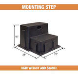 Buyers Products 3013658 Polymer Step, Made in The USA, Non-Skid Surface, Ideal Entrance Stairs for Campers, RVs, Boats, Lightweight & Easy to Carry