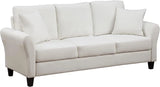 SZLIZCCC Cream Velvet Sofa Three Seater Couch??78 inches Long Sofas,Soft Sitting Sofa??Couches for Living Room, Apartment, Bedroom