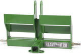Category 1, 3 Point Hitch Receiver Drawbar with Dual Weight Bracket – Green