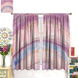 Abstract Marble Curtains,Modern Art Golden Blue Marble Blue Sea Vintage Window Treatment Curtains for Living Room,Marble Kitchen Curtains 27.5x63in,2 Panel Set