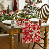 Artoid Mode Navy Blue Snowflakes Christmas Table Runner, Seasonal Winter Holiday Kitchen Dining Table Decoration for Home Party Decor 13×72 Inch