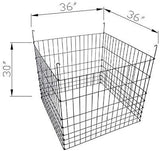 MTB Garden Wire Compost Bin 30x30x24 inches, Green, Garden Bed Fencing