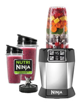 Ninja BL482 Nutri Ninja With Auto IQ Blender One Size, Silver/Black