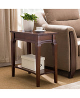 Leick Home Stratus Narrow Chairside Table, Heartwood Cherry