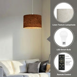 Plug in Pendant Light derelict couch Hanging Lamp with Plug in Clear Cord Linen Lampshade Dimmable Switch for Bedroom Living Room Light Fixtures