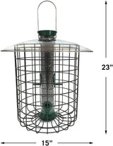 Droll Yankees 344305 Squirrel Proof, Caged Sunflower Bird Feeder, 20-Inch, Black
