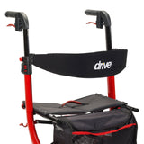 Drive Medical Nitro Euro Style Rollator Walker (Red)