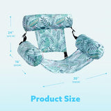 Sloosh Pool Floats Chairs Adult,Inflatable Pool Lounge,Plant Pattern Floating Mat Hammock,Blow up Water Chairs Noodles rafts for Party Summer Water Beach Fun