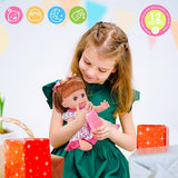 Baby Doll Toys Set, 14 Doll Toys, 25Pcs Dolls Care Toy Playset, Toddlers Toy Doll Set Incl Cradle Crib, High Chair, Milk Bottle, Pacifier, Diaper, Baby Gift for Age 3 4 5 6+ Years Old Girls Boys