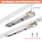 WeChef 43 Commercial Food Warmer 1100W Electric Strip Heater Stainless Steel Heating Lamp for Restaurant