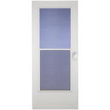 Larson Mobile Home 32-in x 74-in White Mid-View Universal Reversible Wood Core Storm Door | 38005033274