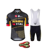 Men’s Cycling Jersey Set Shirt & 20D GEL Bib Shorts Summer Mountain Bike Suit Road Bicycle Team Racing Uniform Clothes