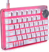 Koolertron One Handed Mechanical Gaming Keyboard, Programmable Keypad,Rotating Knob 45 Keys Blue Backlit/Blue Switches for Windows PC Gamers