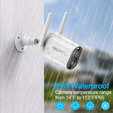 Wireless Outdoor Security Camera, SECRT Battery Powered 1080P WiFi Surveillance Cameras for Home Security System, Color Night Vision, Motion Detection, Siren Alarm and Spotlight, 2-Way-Talk,Waterproof