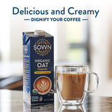 SOWN Organic Oat Creamer Unsweetened – Barista Oat Milk Non Dairy Coffee Creamer – Plant Based, Dairy-Free, Vegan, 0g Added Sugar, Gluten-Free, Non-GMO, Shelf Stable – 32oz (Pack of 6)