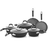 Bialetti Impact 10-Piece Black Nonstick Cookware Set