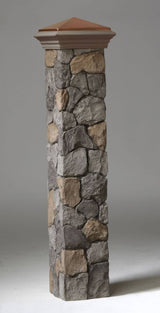 Deckorators Gray Fieldstone Post Cover – 53×22 128239